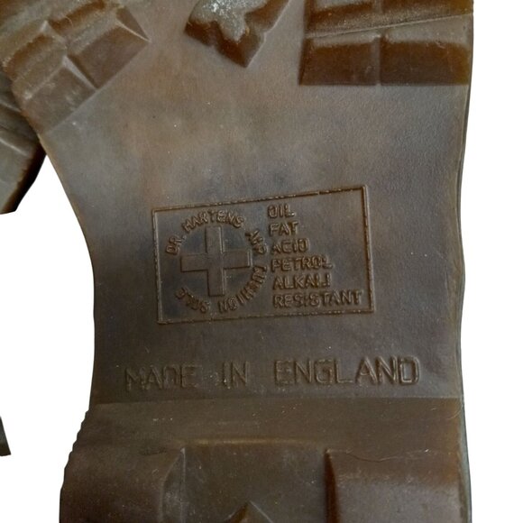 Dr. Martens Size 8 Boots Womens 1460 Black Leather Lace Up Made In England Worn - Picture 3 of 11